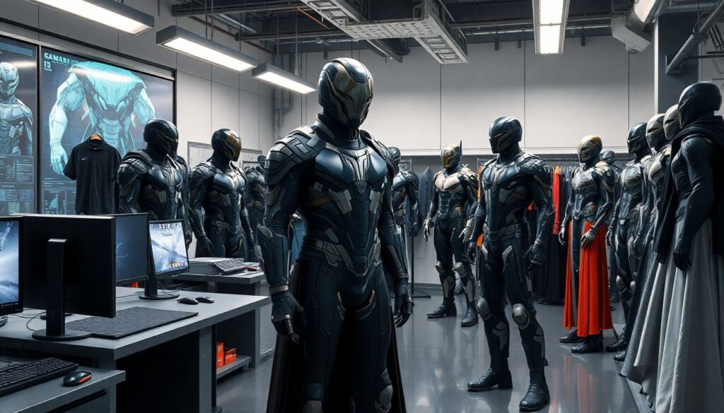 Инновации в костюмах персонажей будущих блокбастеров - иллюстрация